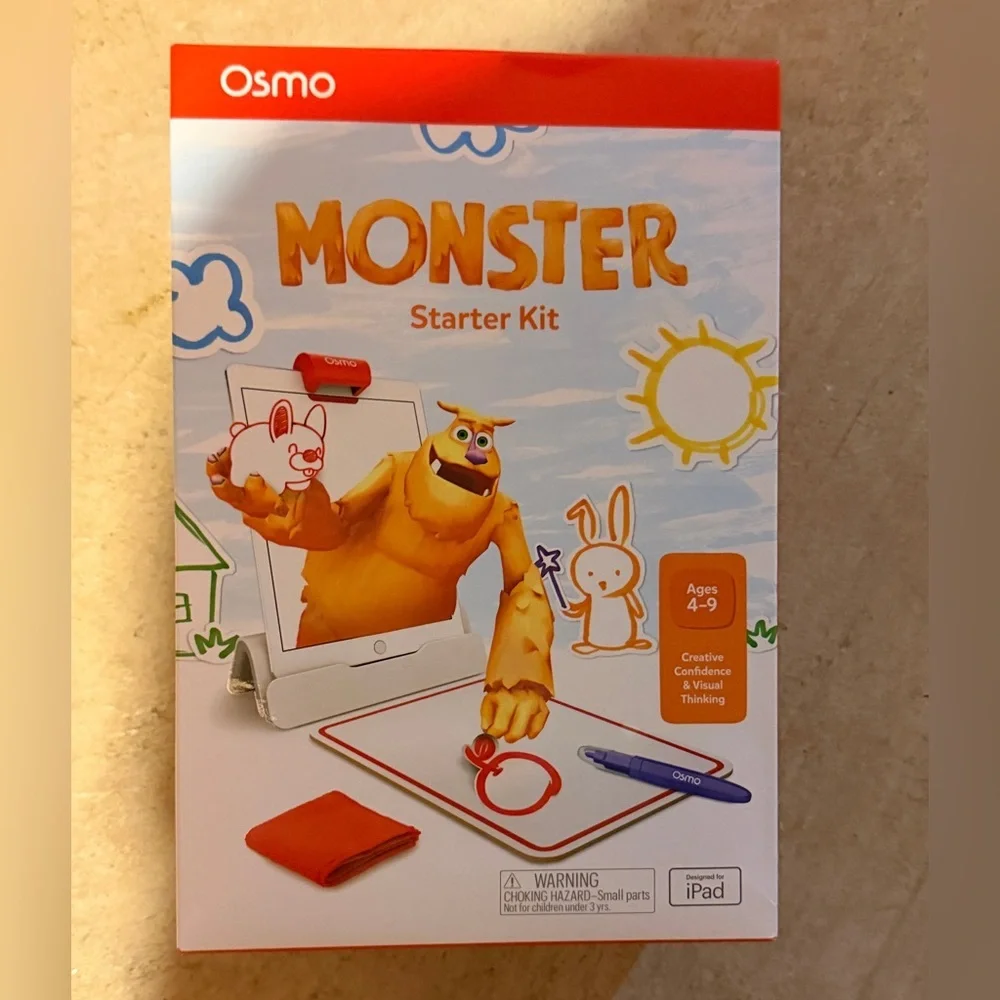 Osmo Monster Starter Kit for iPad Ages 4-9 Creative Drawing Game 901-00052‎ NWT